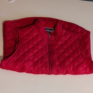 Karen Scott Red Quilted Vest Size PM
